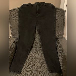 Jessica Simpson Adored H Rise Jeans, Good Condition, Faded Black,Cut Off Hems